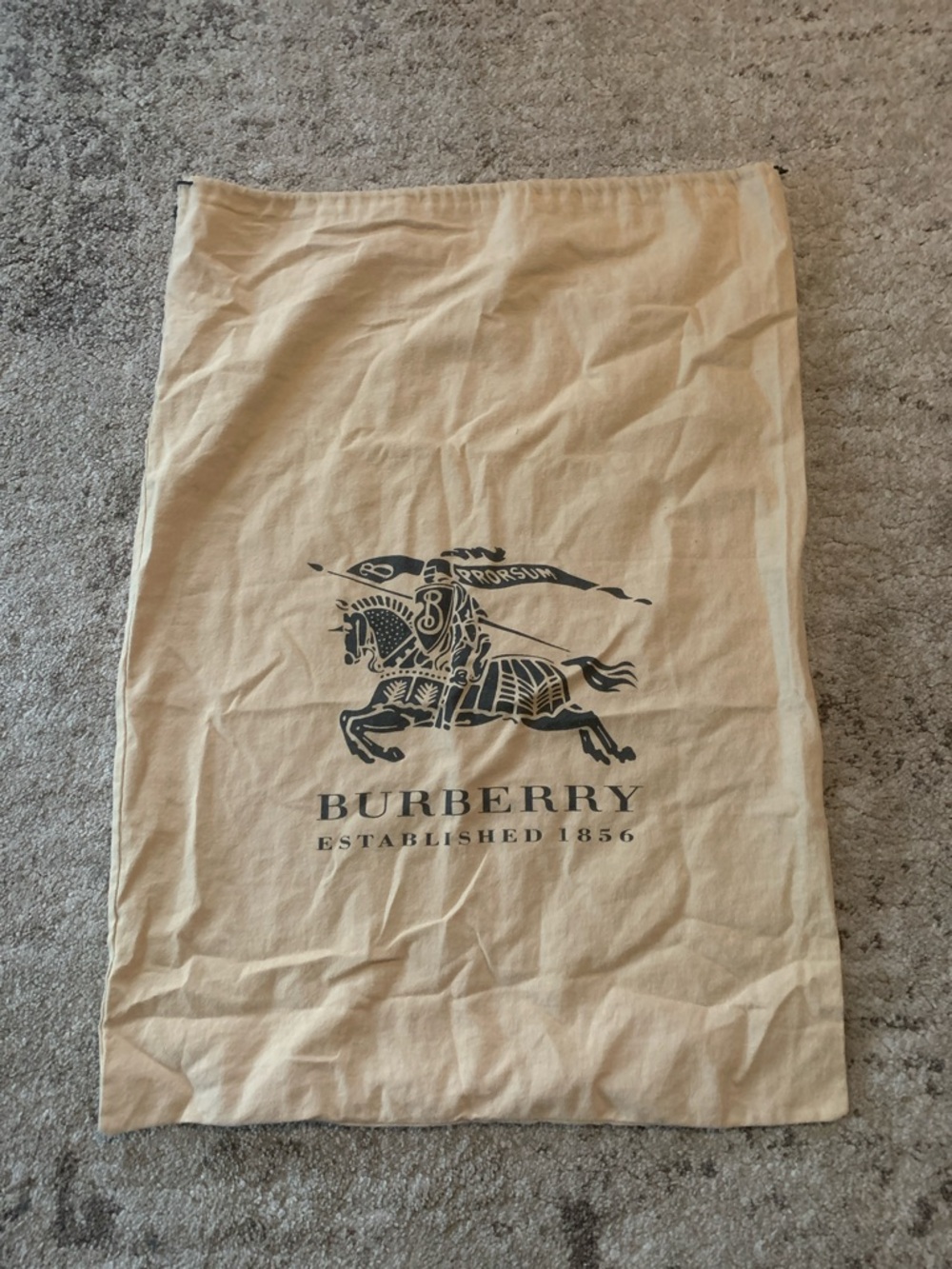 Burberry Beige Logo prorsum drawstring dust bag size 18” x 25.5” - Picture 1 of 2